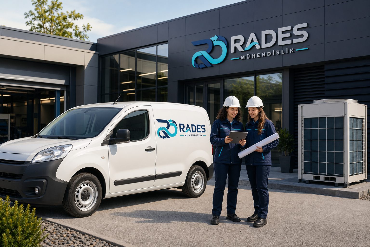 RADES mühendisleri ve VRF servis aracı